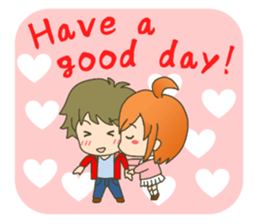 lovey-dovey couple sticker(girl version) sticker #7495647