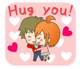 lovey-dovey couple sticker(girl version) sticker #7495653