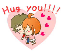 lovey-dovey couple sticker(girl version) sticker #7495654