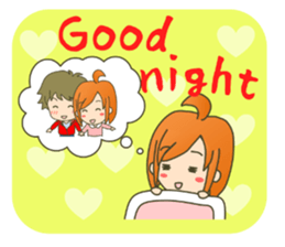 lovey-dovey couple sticker(girl version) sticker #7495656