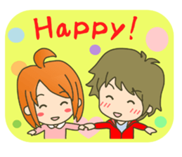 lovey-dovey couple sticker(girl version) sticker #7495661