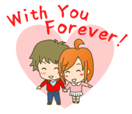 lovey-dovey couple sticker(girl version) sticker #7495675