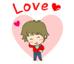 lovey-dovey couple sticker(boy version) sticker #7495678