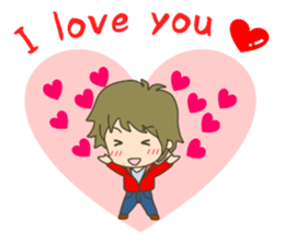 lovey-dovey couple sticker(boy version) sticker #7495679