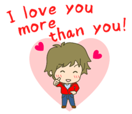 lovey-dovey couple sticker(boy version) sticker #7495680