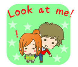 lovey-dovey couple sticker(boy version) sticker #7495681