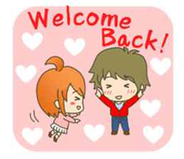 lovey-dovey couple sticker(boy version) sticker #7495688