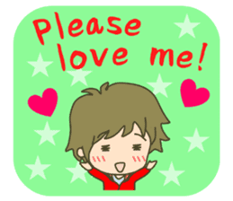 lovey-dovey couple sticker(boy version) sticker #7495691