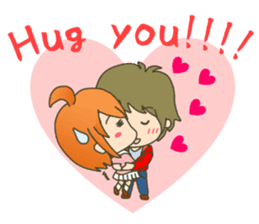 lovey-dovey couple sticker(boy version) sticker #7495694