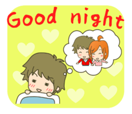 lovey-dovey couple sticker(boy version) sticker #7495696