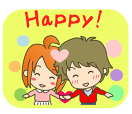 lovey-dovey couple sticker(boy version) sticker #7495701