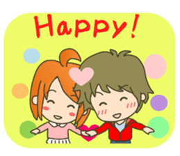 lovey-dovey couple sticker(boy version) sticker #7495701