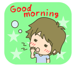 lovey-dovey couple sticker(boy version) sticker #7495709