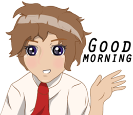 Cartoon Boy anime drawing v.color update sticker #7496556