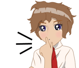 Cartoon Boy anime drawing v.color update sticker #7496559