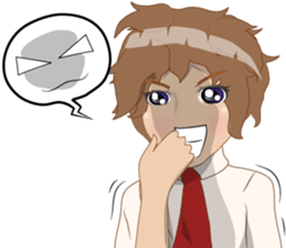 Cartoon Boy anime drawing v.color update sticker #7496561
