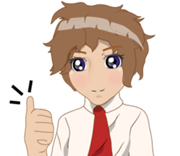 Cartoon Boy anime drawing v.color update sticker #7496562
