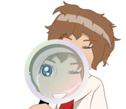 Cartoon Boy anime drawing v.color update sticker #7496564