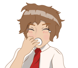 Cartoon Boy anime drawing v.color update sticker #7496565