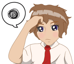 Cartoon Boy anime drawing v.color update sticker #7496567