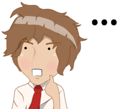 Cartoon Boy anime drawing v.color update sticker #7496571