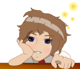 Cartoon Boy anime drawing v.color update sticker #7496580