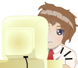 Cartoon Boy anime drawing v.color update sticker #7496581