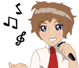 Cartoon Boy anime drawing v.color update sticker #7496582