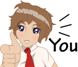 Cartoon Boy anime drawing v.color update sticker #7496588