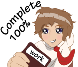 Cartoon Boy anime drawing v.color update sticker #7496589