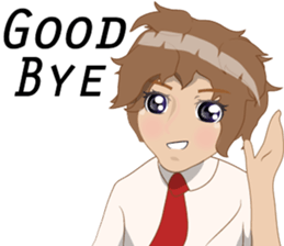 Cartoon Boy anime drawing v.color update sticker #7496590