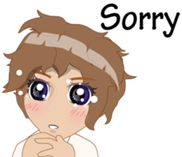 Cartoon Boy anime drawing v.color update sticker #7496591