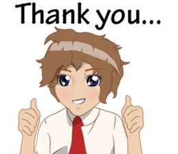 Cartoon Boy anime drawing v.color update sticker #7496592