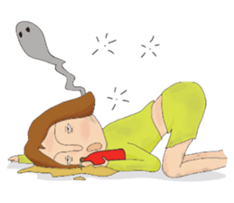 Shameless girl sticker #7497209