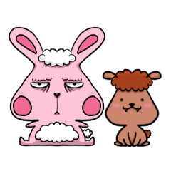 Poker Rabbit & Mocha Dog's Daily Life