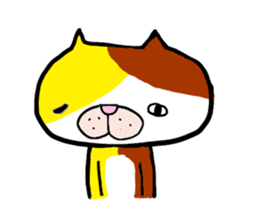 Cats which are drooping eyes sticker #7499556