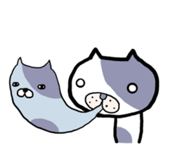 Cats which are drooping eyes sticker #7499564