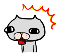 Cats which are drooping eyes sticker #7499567