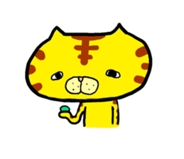 Cats which are drooping eyes sticker #7499570