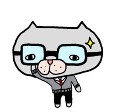 Cats which are drooping eyes sticker #7499573