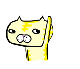 Cats which are drooping eyes sticker #7499587