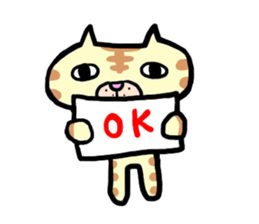 Cats which are drooping eyes sticker #7499589