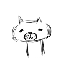 Cats which are drooping eyes sticker #7499590