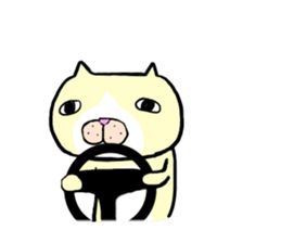 Cats which are drooping eyes sticker #7499593