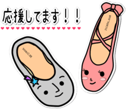ballet shoes_chan & pointe_san sticker #7500814