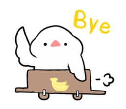 cute buncho life (english) sticker #7502240