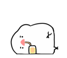 cute buncho life (english) sticker #7502243