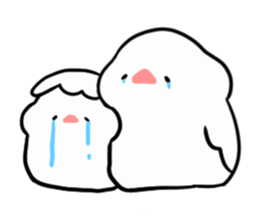 cute buncho life (english) sticker #7502244