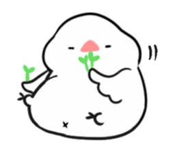 cute buncho life (english) sticker #7502247