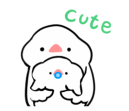 cute buncho life (english) sticker #7502248